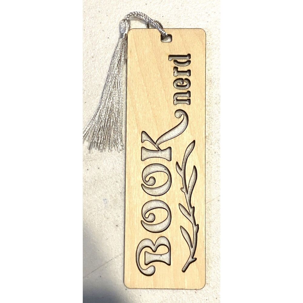 Wood Bookmark - Book Nerd - B043